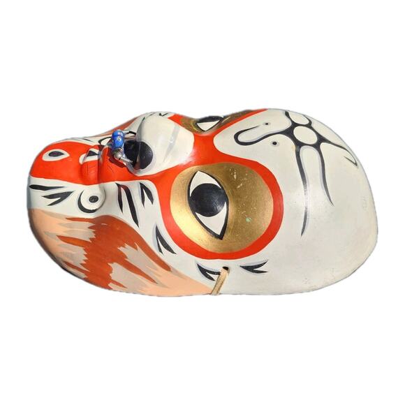 Vintage Chinese Opera Mask Hand Painted Paper Mache Wall Hanging Home Decor Rare - Picture 6 of 7